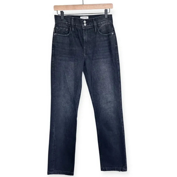 Frame Denim Denim - FRAME High Rise Black Wash Heritage Le Sylvie Slender Straight size 25